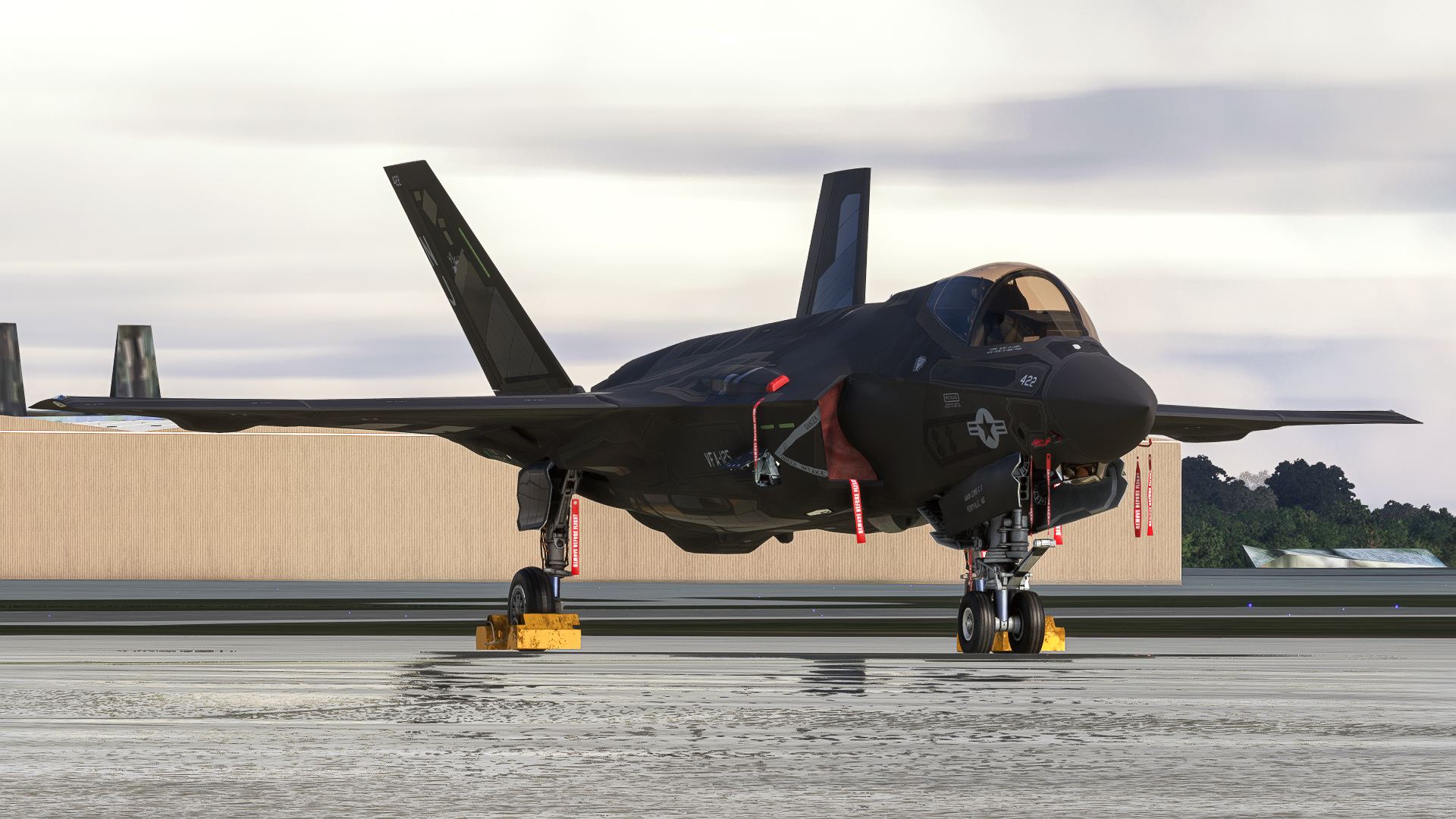 F-35C parked on the ramp